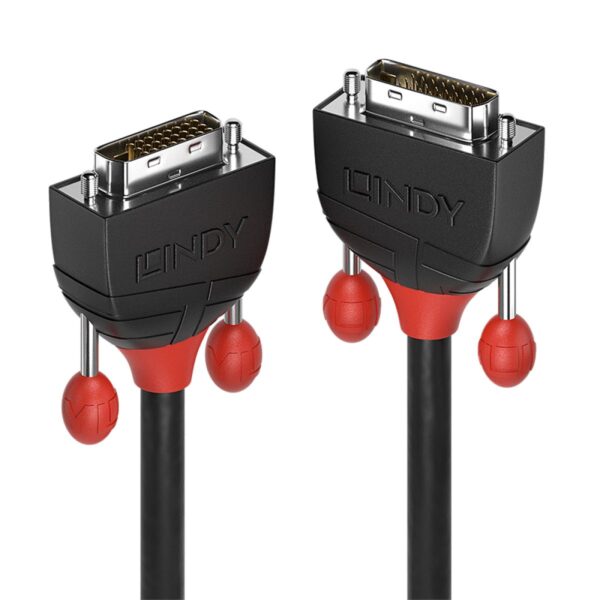 LINDY 36250 0.5m DVI-D Dual Link Kabel, Black Line