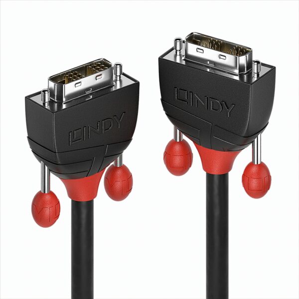 LINDY 36255 1m DVI-D Single Link Kabel, Black Line