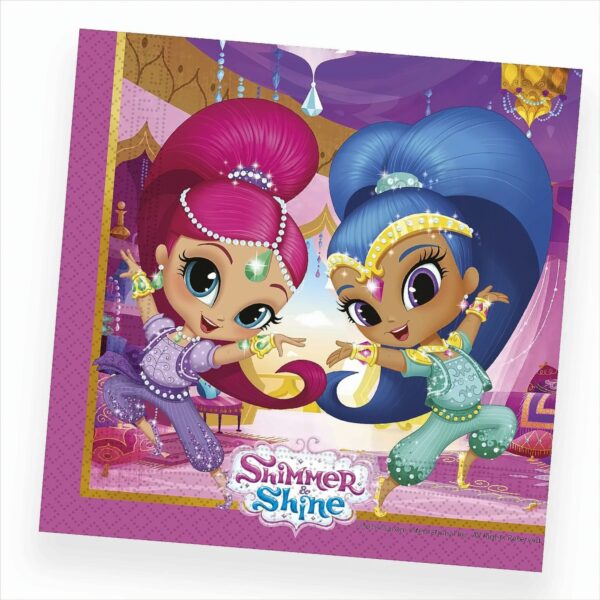 Shimmer und Shine - Glitter Friends Servietten 20 Stück