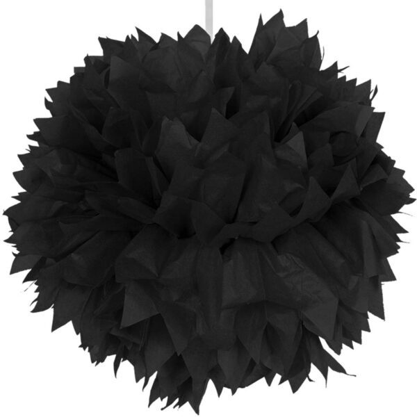 Hängedekoration Pompom Kürbis 30 cm schwarz