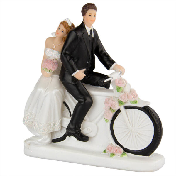 Hochzeit Figur Braut und Bräutigam mit Bike Fahrrad