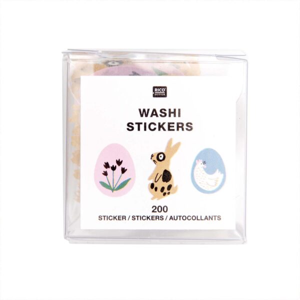 Washi Sticker Hase und Eier 200 Stück