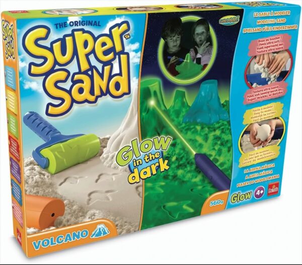 SuperSand Set Glow Vulcano baue Deinen im Dunkeln leuchtenden Vulkan