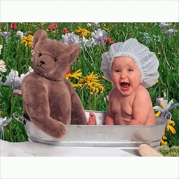 Badespass Baby und Teddy, 1000 Teile Puzzle