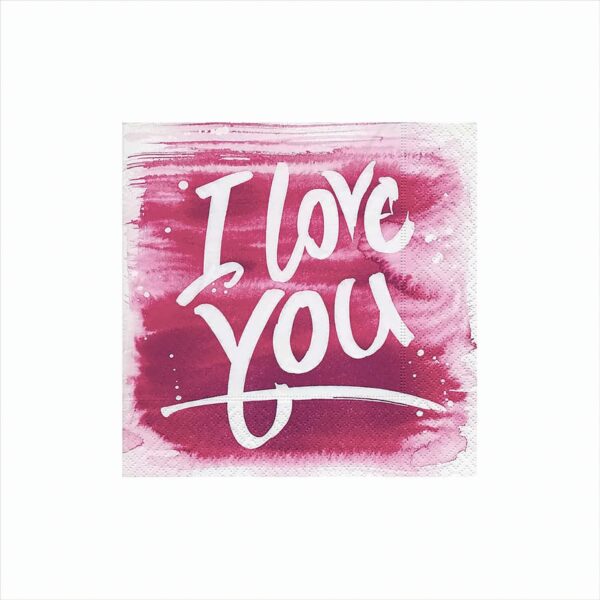 Pink love Motivservietten 33x33cm 20 Stück