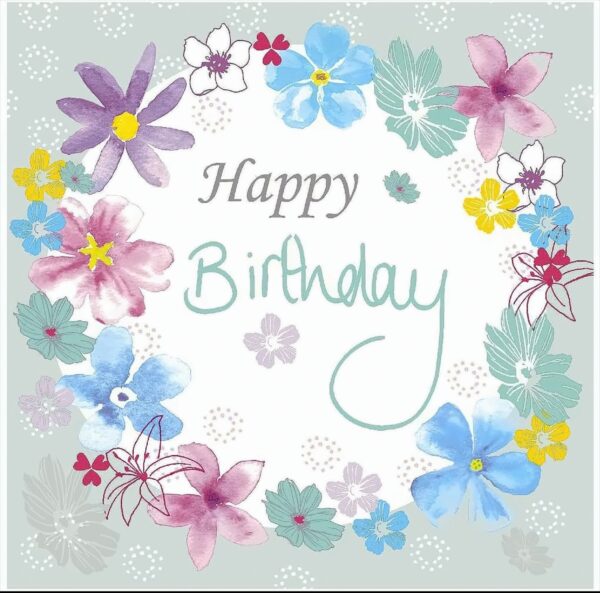 Birthday flowers Motivservietten 33x33cm 20 Stück