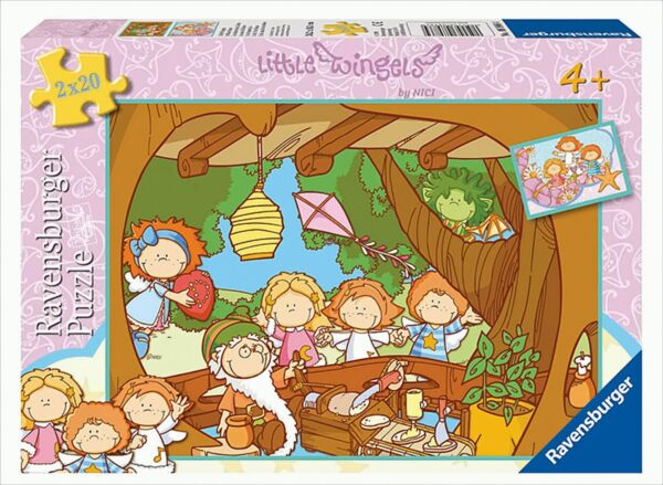 08986 - Little wingels Im Baumhaus - 2 x 20 Teile Puzzle