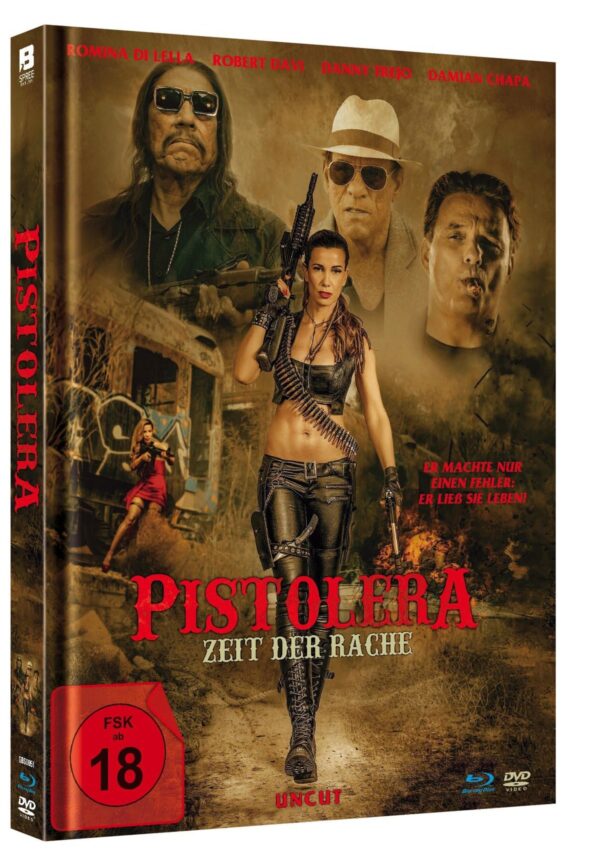 Pistolera Zeit der Rache Uncut Limited Mediabook DVD, Booklet und Blu Ray