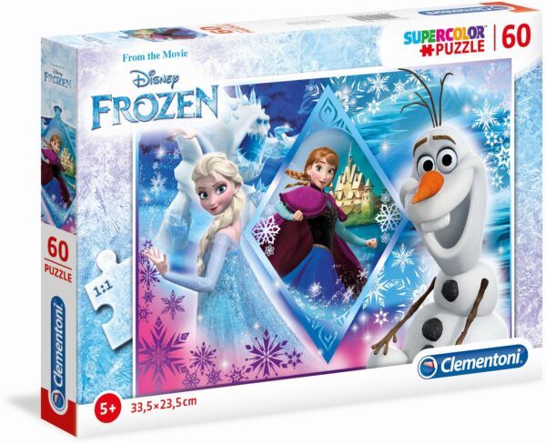 Clementoni - Supercolor Puzzle - Disney Frozen, 60 Teile