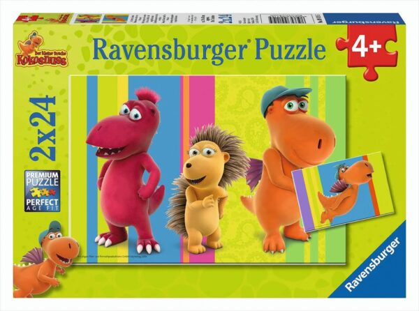 Ravensburger Puzzle - Drache Kokosnuss und seine Freunde, 2x24 Teile