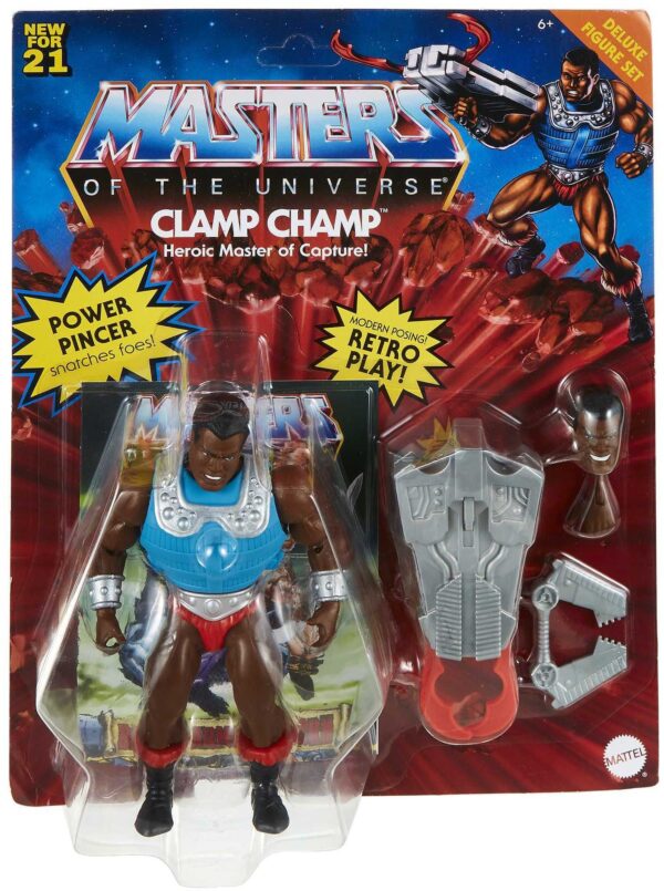 Mattel - Masters of the Universe - Origins Deluxe Actionfigur, 14 cm, Clamp Champ