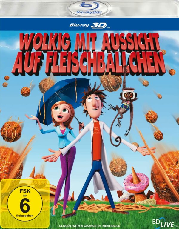 Wolkig mit Aussicht auf Fleischbällchen (Blu-ray 3D)