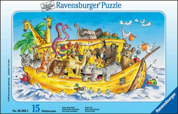 Bunte Arche Noah Rahmenpuzzle