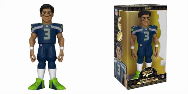 NFL - Russel Wilson Gold Vinyl Figur 30 cm