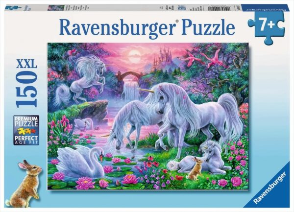 Einhörner im Abendrot 150 Teile Puzzle