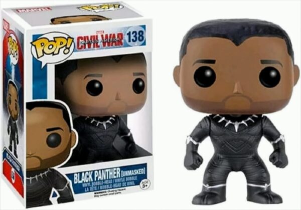 Funko 022699 Pop Marvel: Civil War Black Panther Unmasked