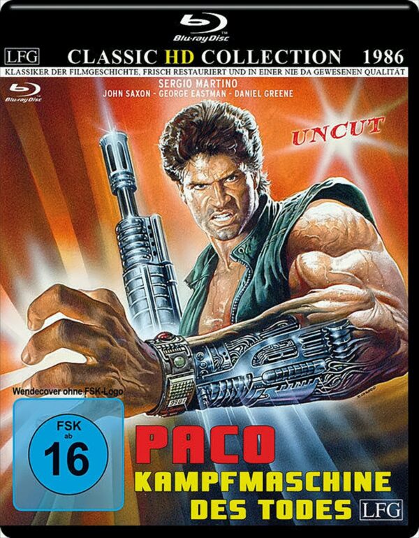 Paco Kampfmaschine des Todes Uncut Classic HD Collection # 10 mit Wendecover Blu-ray