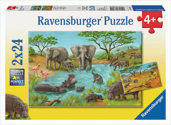 In der Wildnis 2 x 24 Teile Puzzle