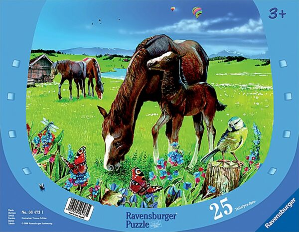 Ravensburger Puzzle - Rahmenpuzzle - 25 Teile - Pferde