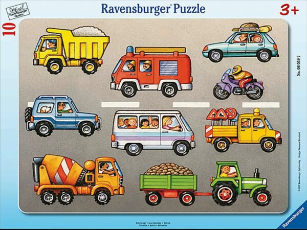 Ravensburger Puzzle - Rahmenpuzzle - Fahrzeuge - 10 Teile