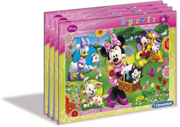 Supercolor Rahmenpuzzle, 15 Teile - Minnie (Sortiment 16 St)