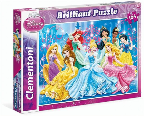 Clementoni - Brilliant Puzzle, 104 Teile - Princess