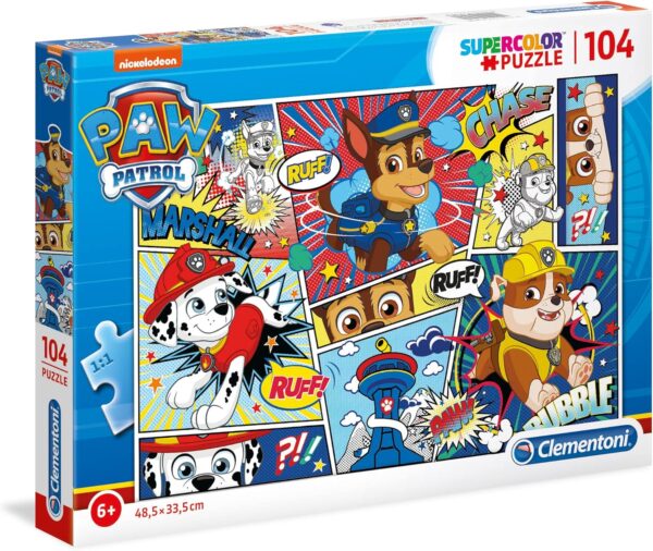 Clementoni 27261 Supercolor Paw Patrol – Puzzle 104 Teile ab 6 Jahren