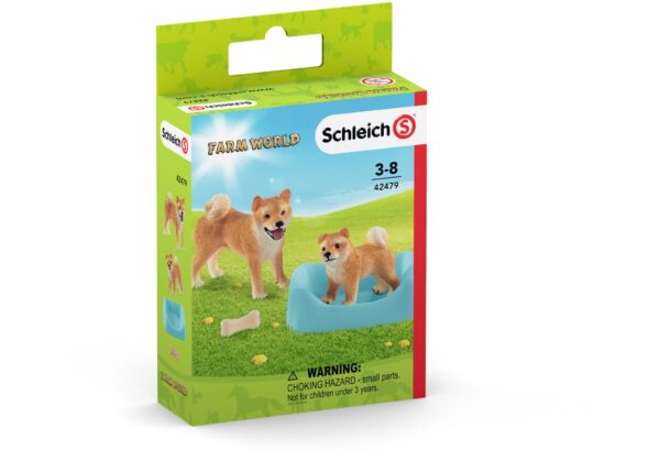 Schleich - Farm World - Shiba Inu Mutter und Welpe