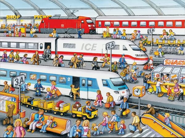 Am Bahnhof, 200 Teile Puzzle