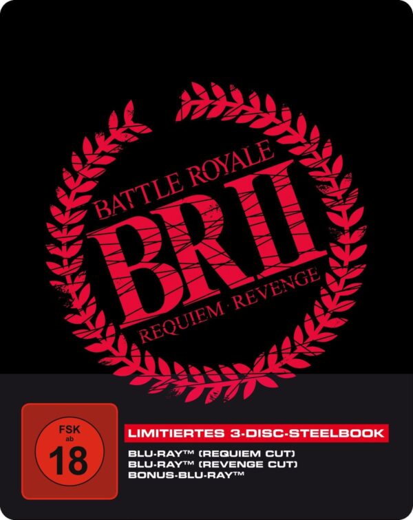 Battle Royale II (Limitiertes Steelbook , Requiem Cut + Revenge Cut, 3 Discs)