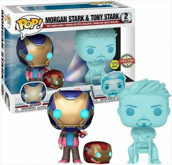 Funko Pop - Morgan and Tony Stark Glows in The Dark 2 Pack Special Edition