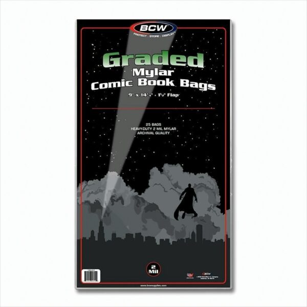 BCW Mylar Graded Comic Book Bags (25 ct.) 2-Mil