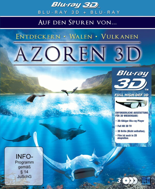 Azoren - Auf den Spuren von .. Entdeckern - Walen - Vulkanen (3 Discs, 3D Version inkl. 2D Version & 3D Lenticular Card)