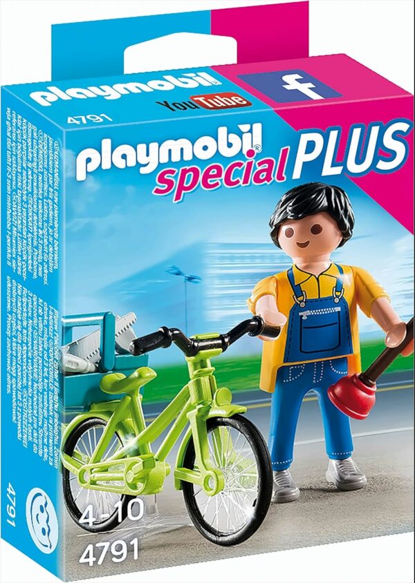 PLAYMOBIL 4791 - Handwerker mit Fahrrad