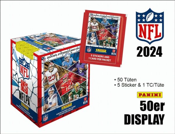 2024 NFL Sticker & Card Collection Display (50 ct.)