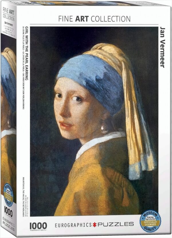 Girl with the Pearl Earring by Jan Vermeer de Delft Puzzle, Mehrfarbig, 48 x 68 cm