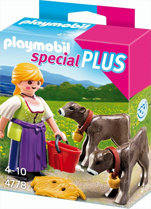 PLAYMOBIL 4778 Bäuerin mit Kälbchen