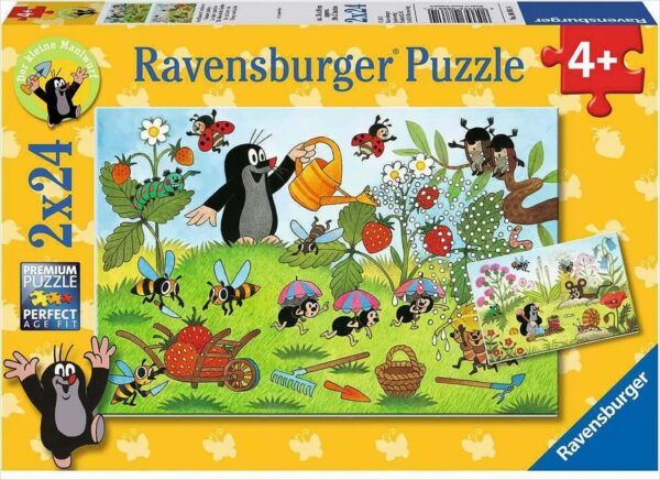 Der Maulwurf im Garten, 2 x 24 Teile Puzzle