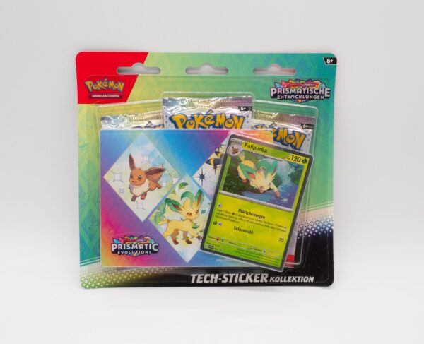 Pokemon Karmesin & Purpur Prismatische Entwicklungen TECH-Sticker Kollektion 3er Blister Folipurba