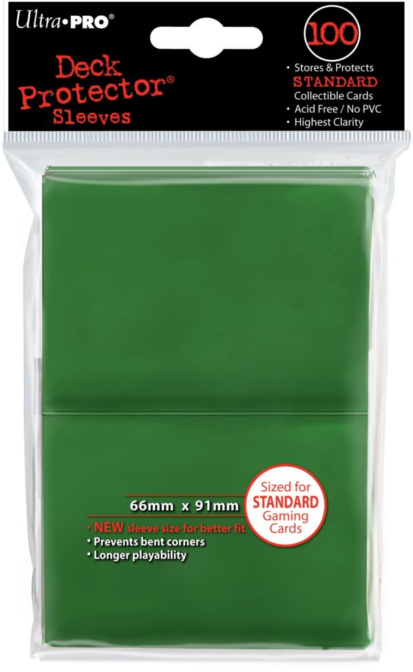 UP Deck Protector Sleeves Green (100 ct.)