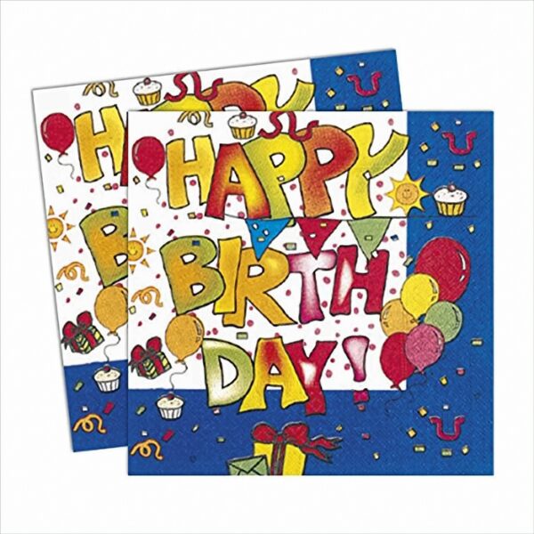 Kokliko Happy Birthday 2-lagige Papierservietten 20Stk 33x33cm