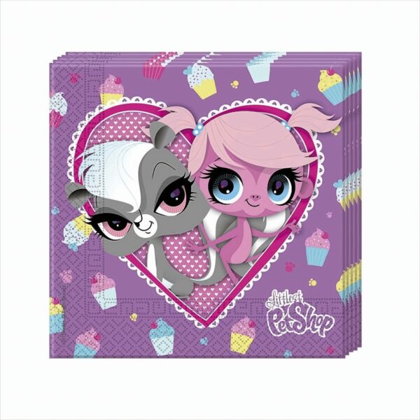 Littlest Pet Shop Muffin 2-lagige Papierservietten 33x33cm