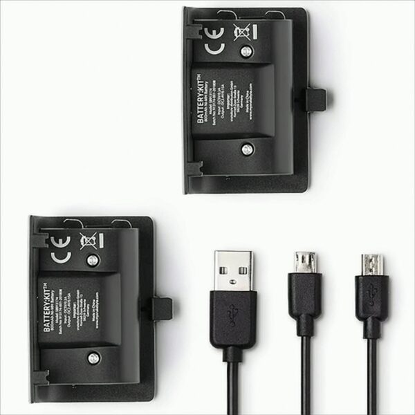 XB-One Battery:Kit black NEW 2 Akkus 800mAh + Ladekabel