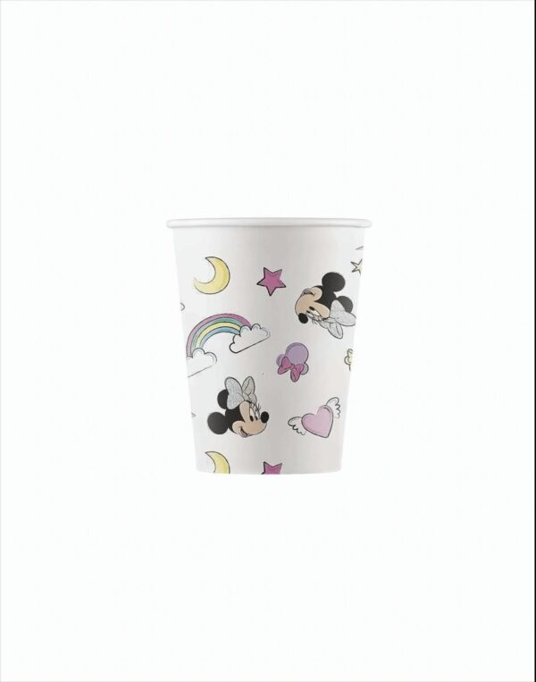 Minnie mit Einhorn Unicorn Dreams 8 Pappbecher 200ml Kompostierbar