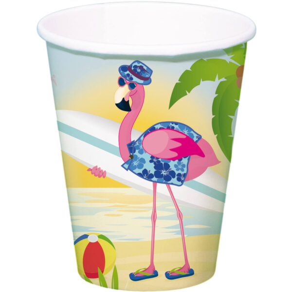 Flamingo Trinkbecher 350 ml - 8 Stück