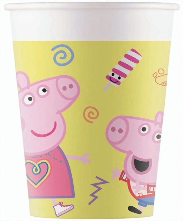 Peppa Pig Chaotisches Spielen Pappbecher 200ml 8 Stück