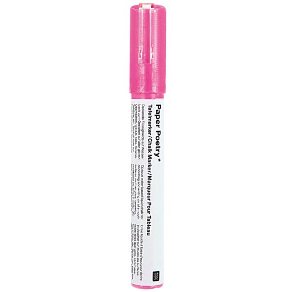 Chalk Marker Kreidemarker Farbe Pink Abwischbar für Fenster, Tafeln und Oberflächen aus Glas, Metall oder Keramik