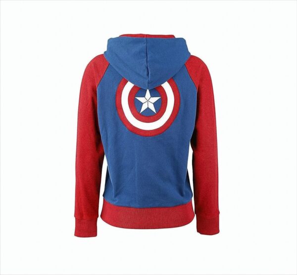 Captain America Damen Hoodie S Blau/ Rot