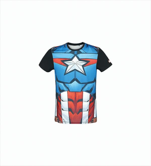 Bioworrld Captain America Herren T-Shirt L Schwarz