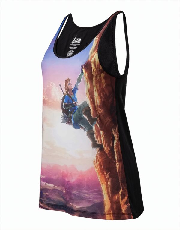 Zelda Breath of the Wild - All Over Link Climbing Female Tanktop L